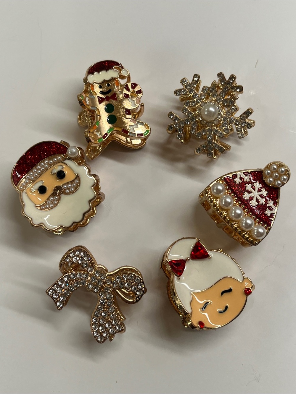 Piper K Holiday Mini Hair Clips, Set of 6 NWOT